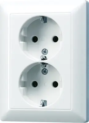 Jung SCHUKO vtičnica aws 16A 250V 2-kanalni AS 5020 U WW