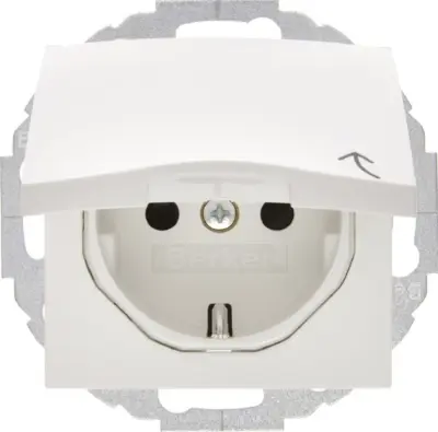 Berker Schuko vtičnica pws + tečajni pokrov 47441909