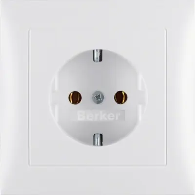Berker Schuko vtičnica pws/matt s pokrovom 47429909