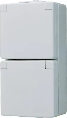 Jung SCHUKO vtičnica 2-kanalna 16A 250V vertikalna 622 W