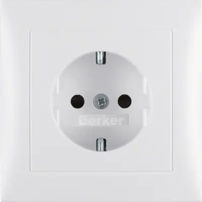 Berker Schuko vtičnica pws/matt s pokrovom 47229909