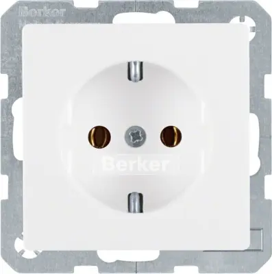 Berker SCHUKO vtičnica polarno bela žametna 47436089