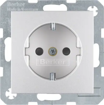 Berker Schuko vtičnica, aluminij mat 47231404