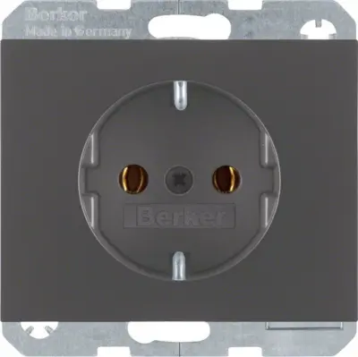 Berker SCHUKO vtičnica antracit mat, lak 47157006