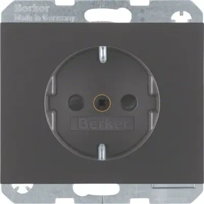 Berker SCHUKO vtičnica antracit mat, lak 47357006
