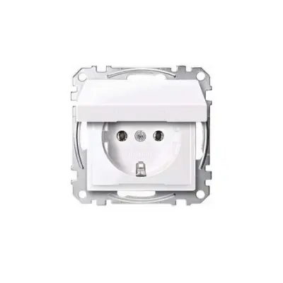 Merten SCHUKO vtičnica pws/gl s krilnim pokrovom MEG2311-0325