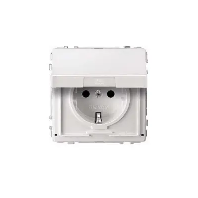 Merten SCHUKO vtičnica za vtičnice pws s tečajnim pokrovom MEG2310-7219