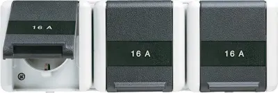Jung SCHUKO vtičnica 3-kanalna 16A 250V 8230 NAW
