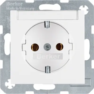 Berker SCHUKO vtičnica pws/gl s poljem za označevanje 47508989