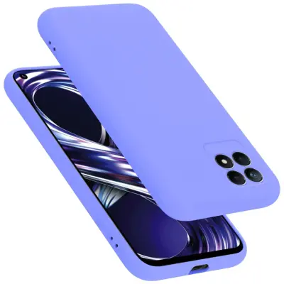 Ohišje je združljivo z Realme 8i / Narzo 50 4G in tekoča svetlo vijolična - Zaščitni ovitek iz prožnega silikona TPU
