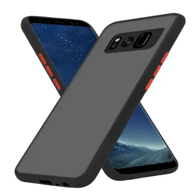 CADORABO Samsung Galaxy S8 in matirana črna barva - Hibridni zaščitni ovitek s TPU silikonom v notranjosti in matirano plastično zadnjo stranjo
