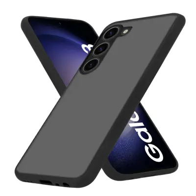 CADORABO Samsung Galaxy S23 in matirana črna barva - Hibridni zaščitni ovitek s TPU silikonom v notranjosti in matirano plastično zadnjo stranjo
