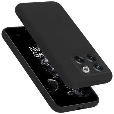 Ohišje je združljivo z OnePlus 10T / ACE PRO in tekoča črna barva - Zaščitni ovitek iz prožnega silikona TPU