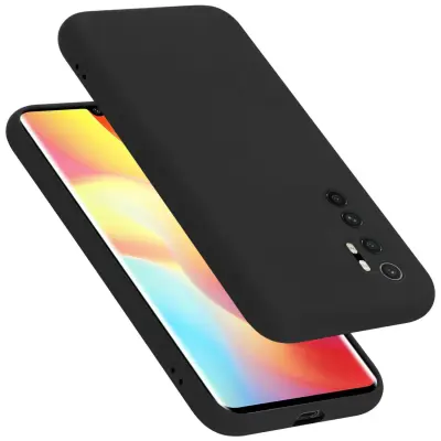Ohišje je združljivo z Xiaomi Mi NOTE 10 LITE in tekoča črna barva - Zaščitni ovitek iz prožnega silikona TPU