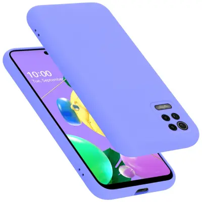 Ohišje je združljivo z LG K52 / K62 / Q52 in tekoča svetlo vijolična - Zaščitni ovitek iz prožnega silikona TPU