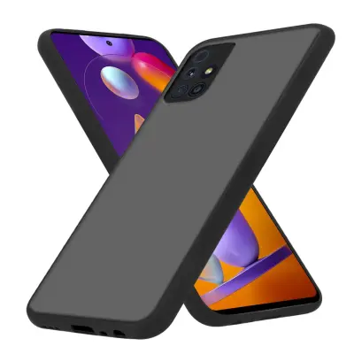 CADORABO Samsung Galaxy M31s in matirana črna barva - Hibridni zaščitni ovitek s TPU silikonom v notranjosti in matirano plastično zadnjo stranjo