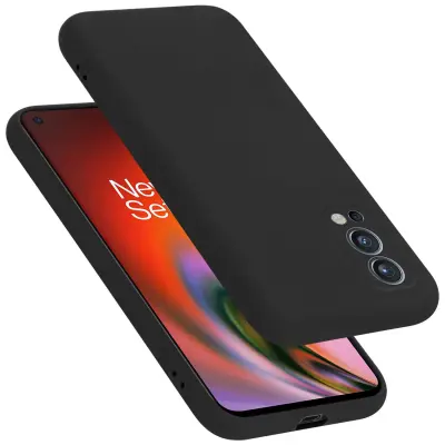 Ohišje je združljivo z OnePlus Nord 2 5G in tekoča črna barva - Zaščitni ovitek iz prožnega silikona TPU