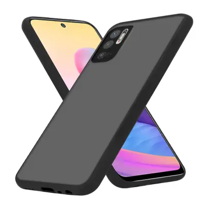 CADORABO Xiaomi RedMi NOTE 10 5G/POCO M3 PRO 5G in matirana črna barva - Hibridni zaščitni ovitek s TPU silikonom v notranjosti in matirano plastično
