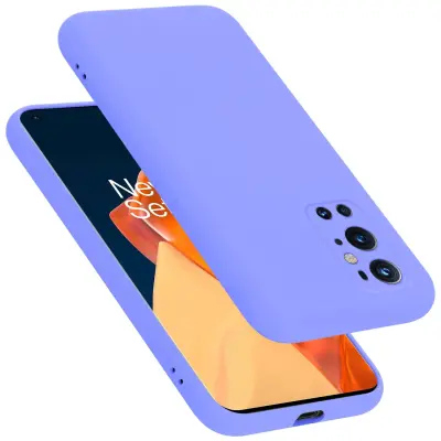 Ohišje je združljivo z OnePlus 9 PRO in tekoča svetlo vijolična - Zaščitni ovitek iz prožnega silikona TPU