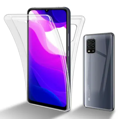 CADORABO Xiaomi Mi 10 LITE in transparentno - 360° zaščita celotnega telesa - Zaščita spredaj in zadaj, vsestranska zaščita s ščitnikom zaslona