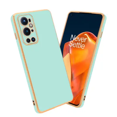 Ohišje, združljivo z OnePlus 9 PRO in bleščeča metina zelena - zlata - Zaščitni ovitek iz prožnega silikona TPU in z zaščito kamere