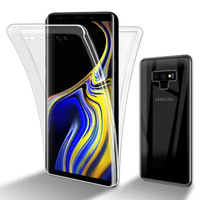 CADORABO Samsung Galaxy NOTE 9 in transparentno - 360° zaščita celotnega telesa - Zaščita spredaj in zadaj, vsestranska zaščita s ščitnikom zaslona