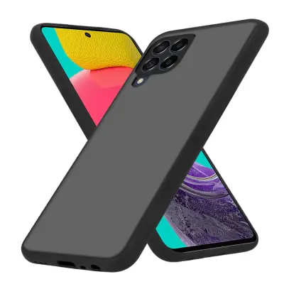 CADORABO Samsung Galaxy M53 5G in matirana črna barva - Hibridni zaščitni ovitek s TPU silikonom v notranjosti in matirano plastično zadnjo stranjo