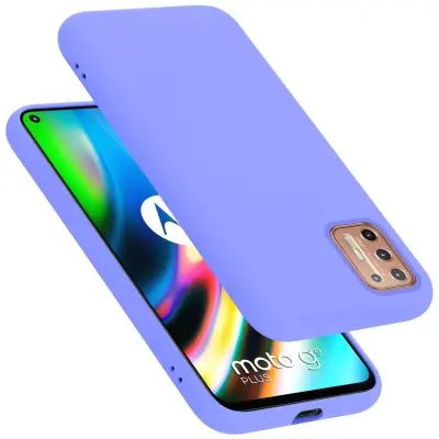 Ohišje je združljivo z Motorola MOTO G9 PLUS in tekoča svetlo vijolična - Zaščitni ovitek iz prožnega silikona TPU