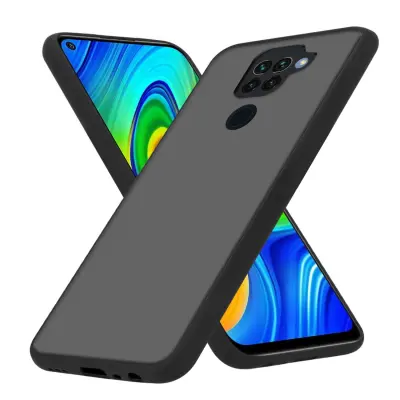 CADORABO Xiaomi RedMi NOTE 9 in matirana črna barva - Hibridni zaščitni ovitek s TPU silikonom v notranjosti in matirano plastično zadnjo stranjo