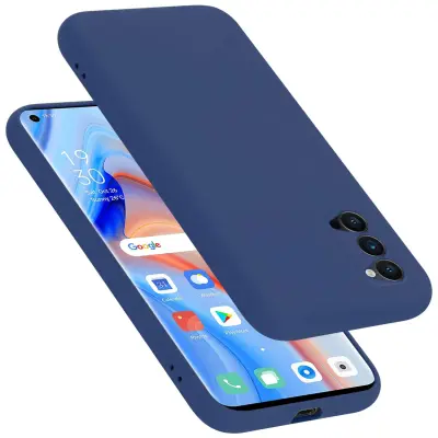 Ohišje je združljivo z Oppo Reno4 PRO in tekoča modra - Zaščitni ovitek iz prožnega silikona TPU