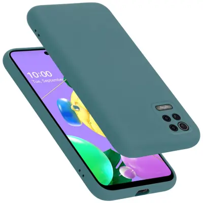 Ohišje je združljivo z LG K52 / K62 / Q52 in tekoča zelena - Zaščitni ovitek iz prožnega silikona TPU