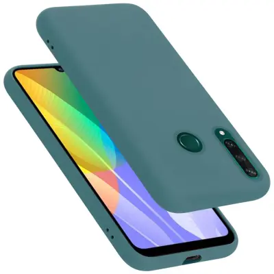 Ohišje je združljivo z Huawei Y6P in tekoča zelena - Zaščitni ovitek iz prožnega silikona TPU