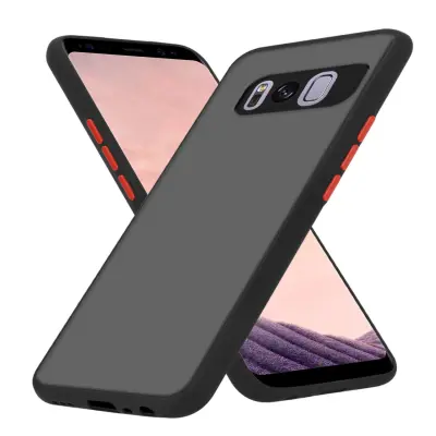 CADORABO Samsung Galaxy S8 PLUS in matirana črna barva - Hibridni zaščitni ovitek s TPU silikonom v notranjosti in matirano plastično zadnjo stranjo