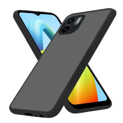 CADORABO Xiaomi RedMi A1 in matirana črna barva - Hibridni zaščitni ovitek s TPU silikonom v notranjosti in matirano plastično zadnjo stranjo