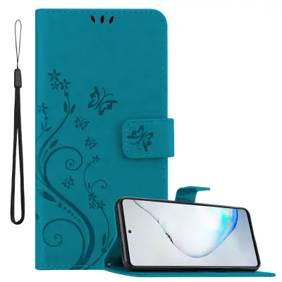CADORABO Samsung Galaxy A81/NOTE 10 LITE/M60s rožnato zlata - ovitek v cvetličnem dizajnu z magnetnim zapiranjem, stoječo funkcijo in režami za kartic