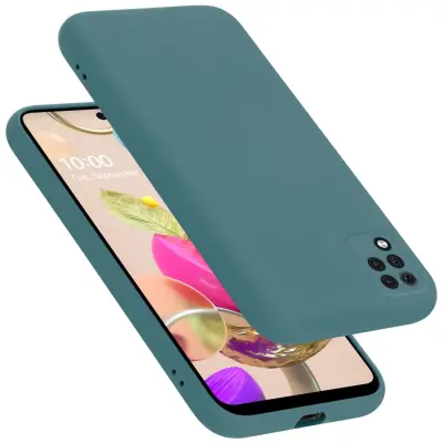 Ohišje je združljivo z LG K42 in tekoča zelena - Zaščitni ovitek iz prožnega silikona TPU