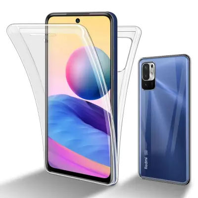 CADORABO Xiaomi RedMi NOTE 10 5G/POCO M3 PRO 5G in transparentno - 360° zaščita celotnega telesa - Zaščita spredaj in zadaj, vsestranska zaščita s šči
