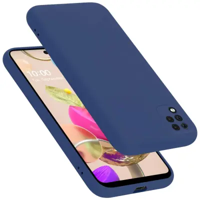 Ohišje je združljivo z LG K42 in tekoča modra - Zaščitni ovitek iz prožnega silikona TPU