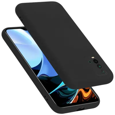 Ohišje je združljivo z Xiaomi RedMi 9T in tekoča črna barva - Zaščitni ovitek iz prožnega silikona TPU