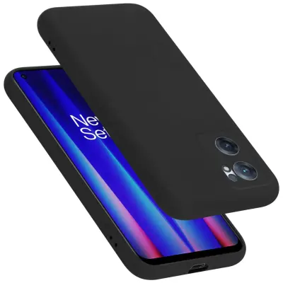 Ohišje je združljivo z OnePlus Nord CE 2 5G in tekoča črna barva - Zaščitni ovitek iz prožnega silikona TPU