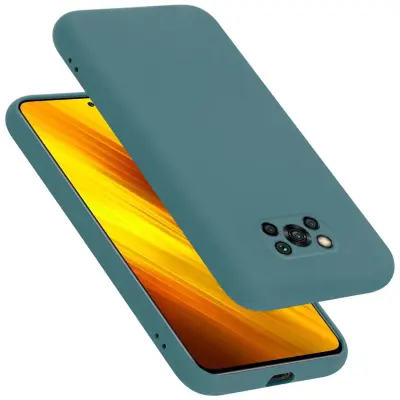 Ohišje je združljivo z Xiaomi POCO X3 NFC in tekoča zelena - Zaščitni ovitek iz prožnega silikona TPU