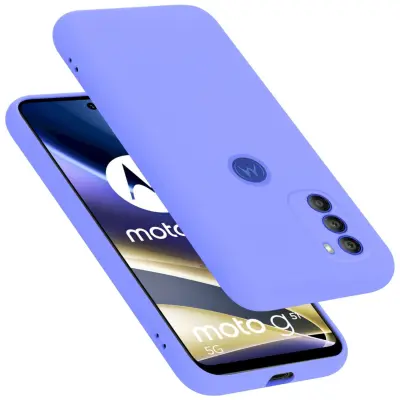 Ohišje je združljivo z Motorola MOTO G51 5G in tekoča svetlo vijolična - Zaščitni ovitek iz prožnega silikona TPU