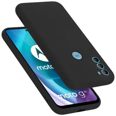 Ohišje je združljivo z Motorola MOTO G71 5G in tekoča črna barva - Zaščitni ovitek iz prožnega silikona TPU
