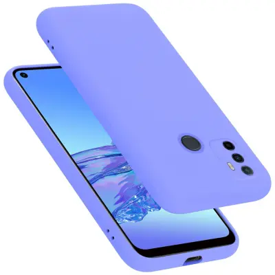Ohišje je združljivo z Oppo A53s in tekoča svetlo vijolična - Zaščitni ovitek iz prožnega silikona TPU