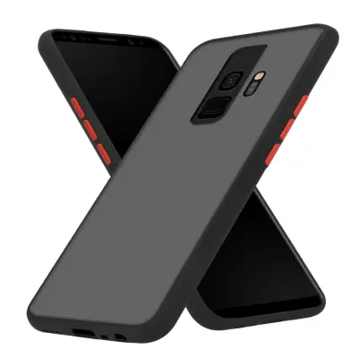 CADORABO Samsung Galaxy S9 in matirana črna barva - Hibridni zaščitni ovitek s TPU silikonom v notranjosti in matirano plastično zadnjo stranjo