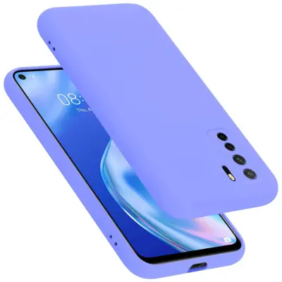 Ohišje je združljivo z Huawei P40 LITE 5G / NOVA 7 SE in tekoča svetlo vijolična - Zaščitni ovitek iz prožnega silikona TPU