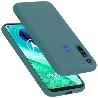 Ohišje je združljivo z Motorola MOTO G8 in tekoča zelena - Zaščitni ovitek iz prožnega silikona TPU