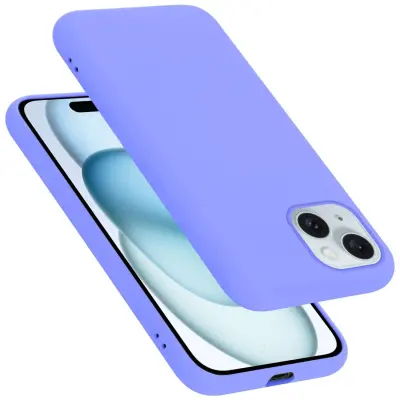 Ohišje je združljivo z Apple iPhone 15 in tekoča svetlo vijolična - Zaščitni ovitek iz prožnega silikona TPU