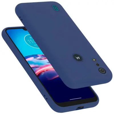 Ohišje je združljivo z Motorola MOTO E6s 2020 in tekoča modra - Zaščitni ovitek iz prožnega silikona TPU