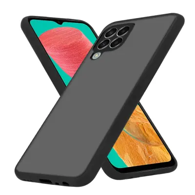CADORABO Samsung Galaxy M33 5G in matirana črna barva - Hibridni zaščitni ovitek s TPU silikonom v notranjosti in matirano plastično zadnjo stranjo